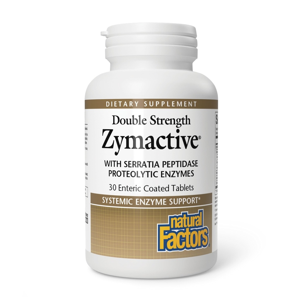 Φυσικοί Παράγοντες - Zymactive Proteolytic Enzyme Διπλή Δύναμη, Υποστηρίζει μια Υγιή Φλεγμονώδη Ανταπόκριση για να βοηθήσει τους μυς και τη λειτουργία των αρθρώσεων, Χωρίς γλουτένη, Μη ΓΤΟ, 30 Εντερικά Επικαλυμμένα Δισκία