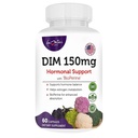Women’s DIM Complex 150mg - Bioperine Estrogen Balancing Pills for Menopause & Hot Flashes Relief Support Hormonal Acne Powerful Supplement - 60 Capsules - Made in USA