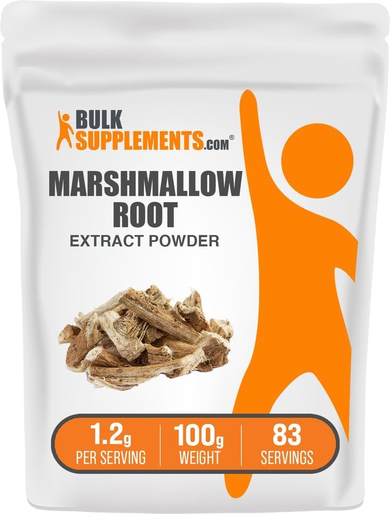 BulkSupplies.com Marshmallow Root Extract Powder - Marshmallow Root Supplement, Herbal Supplement - Χωρίς γλουτένη, 1,2g ανά Σερβίρισμα, 100g (3.5 oz) (πακέτο του 1)