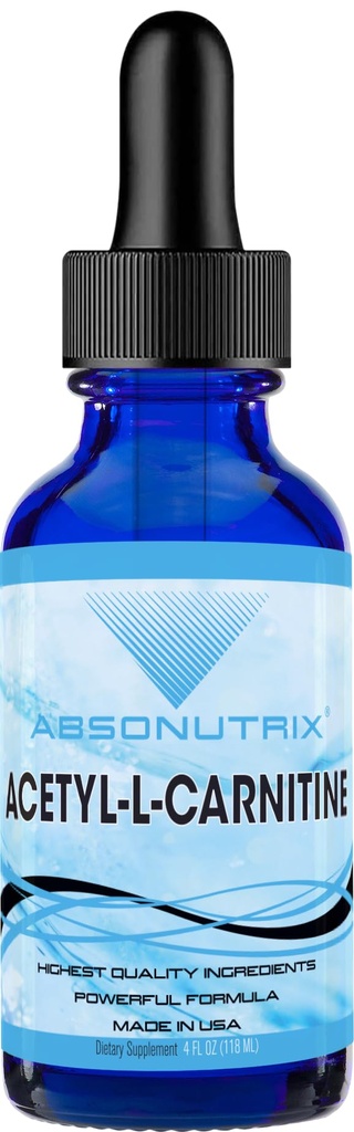 Absonutrix Acetyl L-καρνιτίνη, 593mg ανά Σερβίρισμα, 200 ισχυρές υπηρεσίες, Υγρές σταγόνες ταχείας απορρόφησης, χωρίς γλουτένη, δοκιμή τρίτου μέρους, GMP-Certified, Μη ΓΤΟ, Κατασκευασμένο στις ΗΠΑ