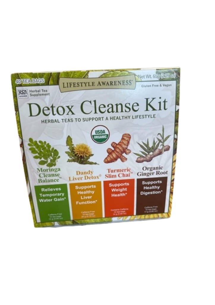 Lifestyle Awareness Detox Cleanse Kit, Herbal Teas to Support a Healthy Lifestyle 40 teabags
