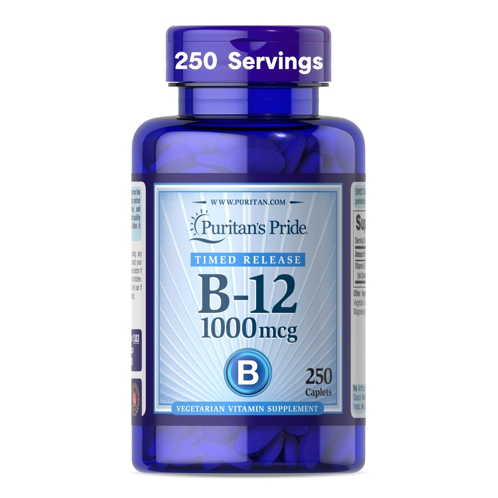 Puritan's Pride Vitamin B-12 1000Mcg Timed Release Caplets 
