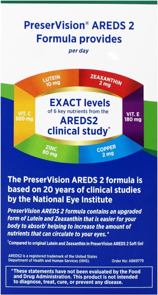 PreserVision AREDS 2 Eye Vitamin & Mineral Συμπλήρωμα 210 Softgels