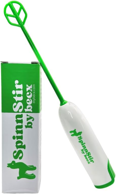 Becx Spinnstir Φορητό χειρός αναμείκτης ποτών για πρωτεΐνη σε σκόνη πριν την προπόνηση Mushroom Πράσινοι καφέ Superfood Collagen σκόνη Γάλα σε σκόνη Συσκευασία ενυδάτωσης Γεύσης Μείκτες Easy Clean Less Mess (Πράσινο)