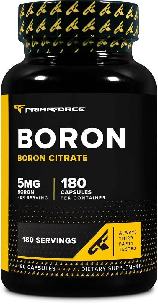 Κάψουλες PrimaForce Boron 5mg, 180 κάψουλες χορτοφάγων