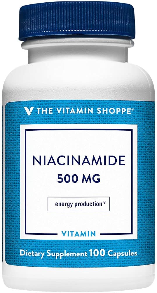 Η βιταμίνη Shoppe Niacinamide 500MG, Υποστηρίζει τα επίπεδα χοληστερόλης ήδη εντός του φυσιολογικού εύρους, μία φορά την ημέρα (100 κάψουλες)