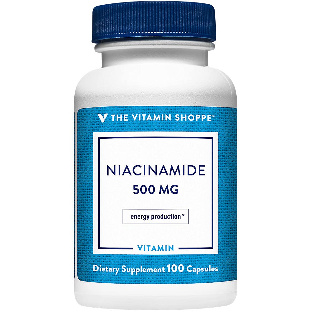 The Vitamin Shoppe Niacinamide 500MG, Supports Cholesterol Levels Already (100 Capsules)