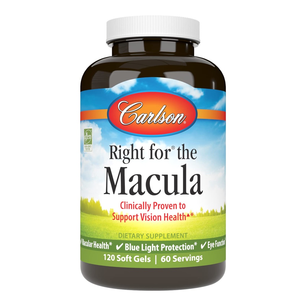 Carlson - Δικαίωμα για το Macula, κλινικά αποδεδειγμένα για να υποστηρίξει την υγεία του οράματος, Macular υγεία, προστασία του μπλε φωτός & λειτουργία ματιών, 120 Softgels