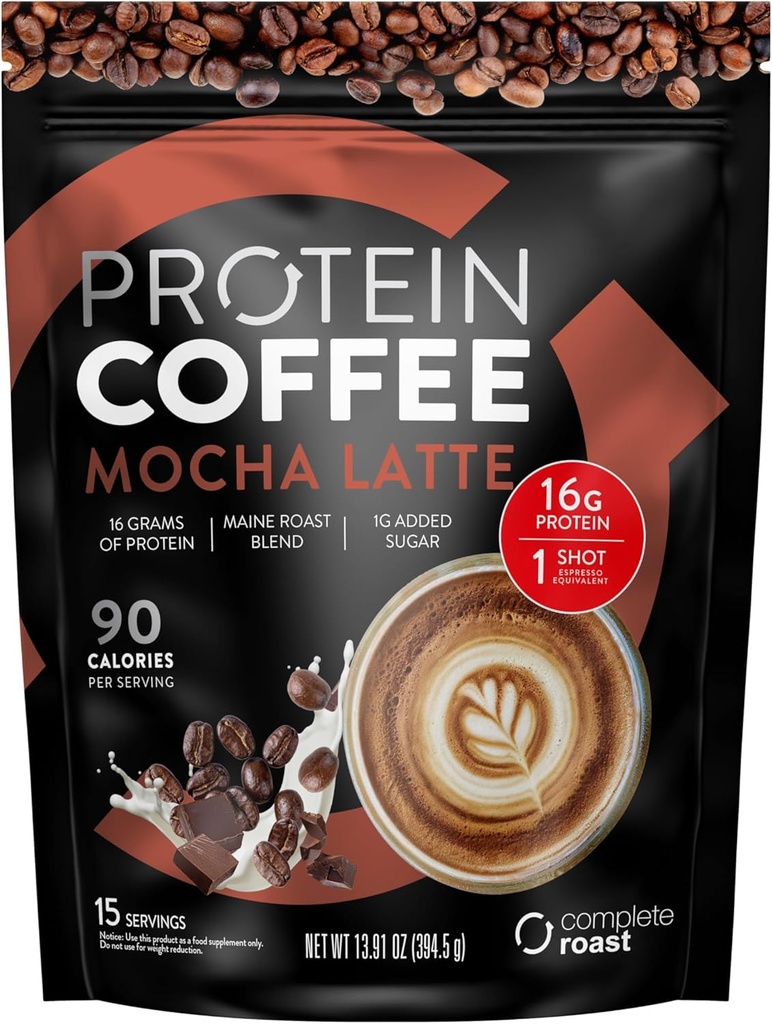 Πλήρης φρυγανιά- Mocha Latte-Gourmet Protein Coffee-Maine Roast Blend