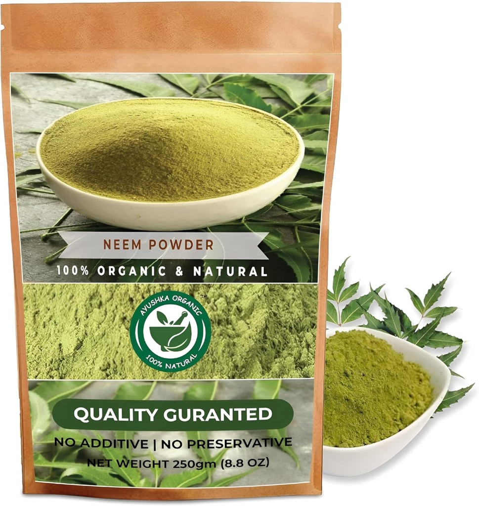 Neem Powder | Azadirachta Indica | Natural Herbal Supplement for Skin & Hair Care (8.8 OZ | 250 gm)