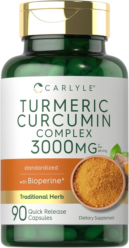 Carlyle Turmeric Κουρκουμίνη με Μαύρο πιπέρι 3000mg 