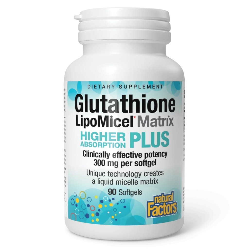 Φυσικοί παράγοντες Glutathione LipoMicel Matrix, 300 mg, προσφέρει υψηλότερη απορρόφηση & ισχυρή αντιοξειδωτική υποστήριξη, 90 Softgels