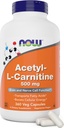NOW Foods Now Acetyl L Carnitine 500mg, 360 Veg Capses - Μη ΓΤΟ ACL 500 mg Caps