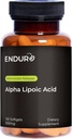 Endur Alpha Lipoic Acid, Antioxidant Defense & Cellular Energy Support, Immediate Release, Vegan, Gluten Free, 300mg (150 Softgels)