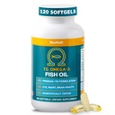 Macuhealth Omega 3 Fish Oil - 1100mg DHA, 1100mg EPA, Eye & Brain Health Supplement, Τριγλυκερίδια Formula, 120 Softgels