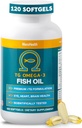 Macuhealth Omega 3 Fish Oil - 1100mg DHA, 1100mg EPA, Eye & Brain Health Supplement, Τριγλυκερίδια Formula, 120 Softgels
