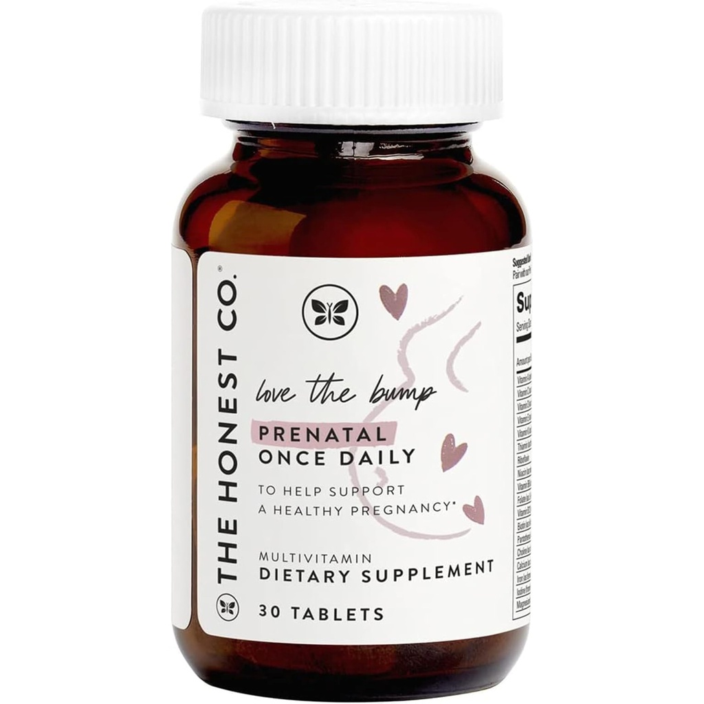 Η ειλικρινής εταιρεία Love the Bump Prenatal Once Daily Supplement NSF Certified Non GMO Multivitamin 30 Count Tablets