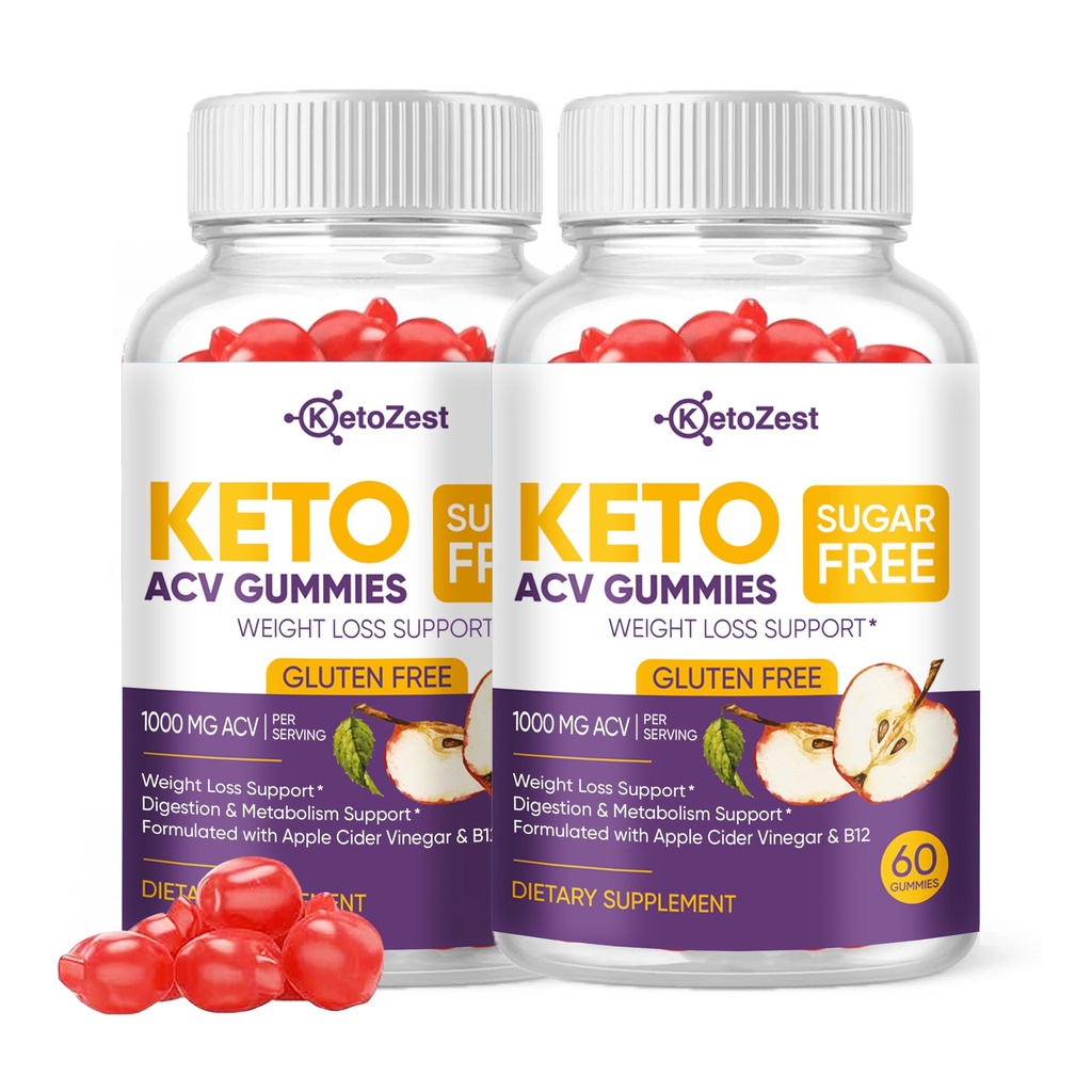 Keto Acv Gummies for Advanced Weight Loss & Belly Fat Burn - Pro Active Super Apple Cider Vinegar Gummies - Rapid Fat Burner Diet Supplement for Women Άνδρες - Χωρίς ζάχαρη & Γλουτένη (1000MG)