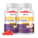 Keto Acv Gummies for Advanced Weight Loss & Belly Fat Burn - Pro Active Super Apple Cider Vinegar Gummies - Rapid Fat Burner Diet Supplement for Women Άνδρες - Χωρίς ζάχαρη & Γλουτένη (1000MG)