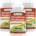 Best Naturals Chromium Picolinate 200 mcg 240 δισκία (240 Count (Pack of 3))