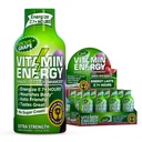 Vitamin Energy Focus+ Extra Strength Energy Shot Grape 12 Pack, 260mg Natural Caffeine, B-Vitamins, CoQ10, Amino Acids, Focus, Productivity & Clarity, Zero Sugar, Gluten-free, 1.93 fl oz