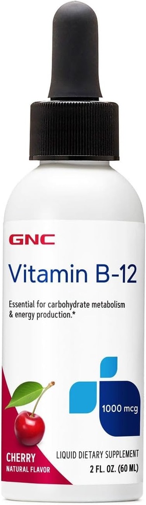 GNC Βιταμίνη B-12 1000mcg - Cherry, υποστηρίζει την παραγωγή ενέργειας, 60 εξυπηρετούν