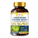 Organic Veda Ginkgo Biloba Turmeric Bacopa Capsules - FocusBotaniQ Memory & Brain Supplement - 10 in 1 Cognitive Superfoods, Brain Booster, Concentration, Energy & Focus Support - 60 Vegan Capsule