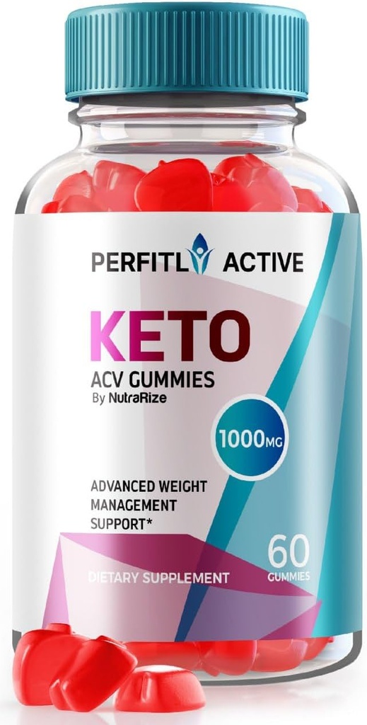 NutraRize Perfitly Active Keto ACV Gummies for Advanced Weight Loss, Maximum Strength Gummies, Keto + ACV Advanced Formula Supplement, Gomitas Reviews (60 Gummies)