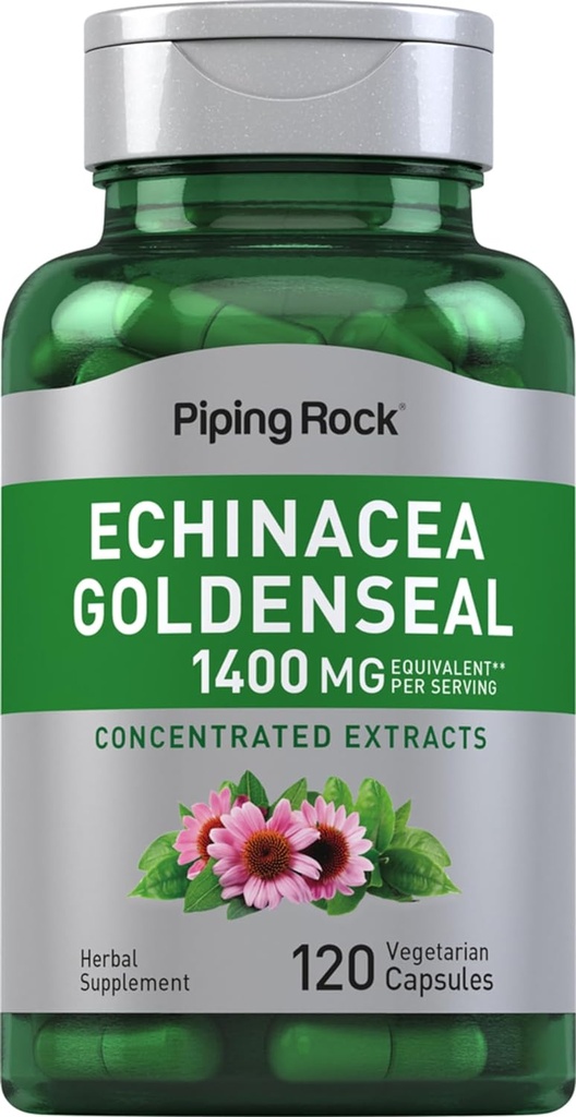 Κάψουλες Goldenseal Piping Rock Echinacea 1400mg 