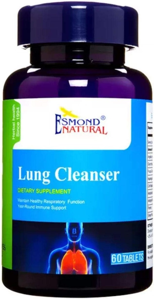(3 Pack) Esmond Natural: Καθαριστής πνευμόνων (Συντήρηση Υγιεινή λειτουργία του αναπνευστικού), GMP, Φυσικό προϊόν Assn Certified, Κατασκευασμένο στις ΗΠΑ - 180 δισκία