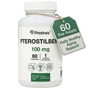 PRISTINE'S Pterostilbene 100mg Αντιγήρανση Συμπληρώματα Κάψουλες - 60 Ημέρα Προμήθεια - Πνεύμονα Υγεία & Διανοητική Καθαρότητα Αντιοξειδωτικό - Υψηλή Βιοδιαθεσιμότητα Vegan Non GMO