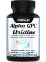 Alpha GPC + Uridine 900mg Powerful Nootropic for Boost Focus, Memory, Energy, Mood & Cognitive Performance 120 Vegetarian Capsules