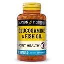 MASON NATURAL Glucosamine & Fish Oil συμπλήρωμα με DHA & Omega 3 για κοινή & μυϊκή υποστήριξη, 1 μήνα προσφοράς Softgel χάπια