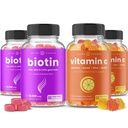 NutraChamps Biotin Gummies (2 Pack) και Βιταμίνη C Gummies (2 Pack) 4 Pack Bundle