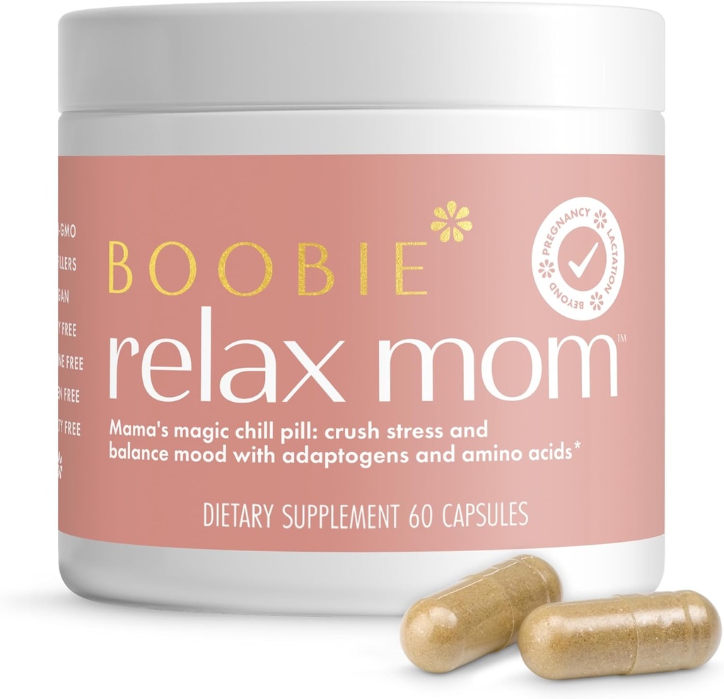 Boobie Relax Mom, Postpartum Stress Support Supplement 