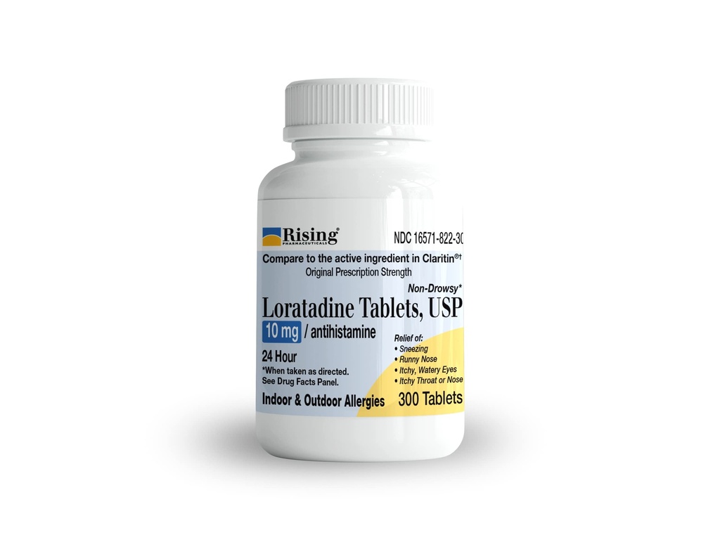 Rising Pharma Allergy Relief - δισκία λοραταδίνης 10mg - Αντιισταμινικό, αλλεργικό προϊόν - 300 Tabletισκία