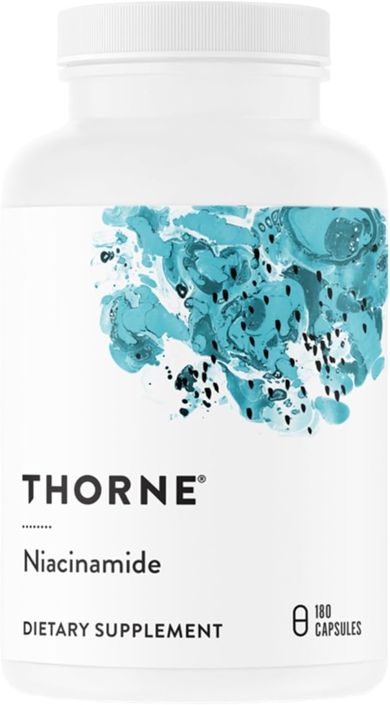 THORNE - Niacinamide - 500mg Niacin - Non-Flushing Form of Vitamin B3 - Support Joint Health, Skin Health & Restful Sleep* - Gluten-Free - 180 Capsules