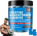 Creatine Monohydrate Gummies - 5g Creatine Monohydrate per Serving- Αυξήστε τη δύναμη και τη δομή των μυών, χωρίς ζάχαρη, Vegan, Blueberry Flavor, Κάθε μπουκάλι/120 κάψουλες, για άνδρες & γυναίκες (1)