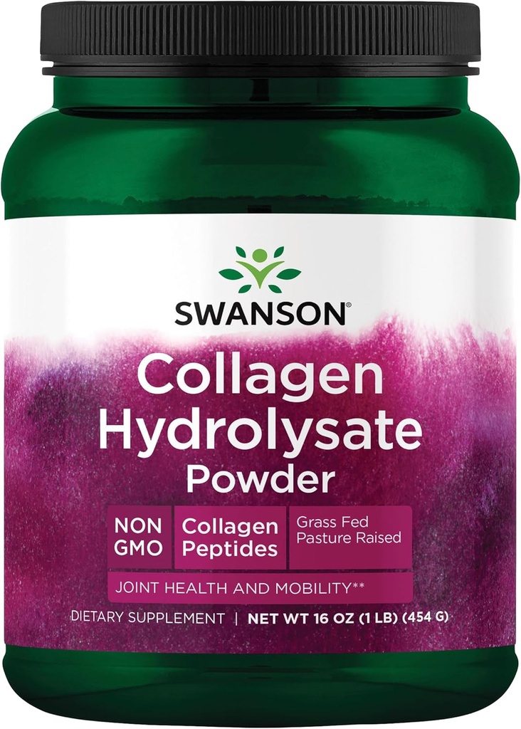 Swanson High Plains Collagen Hydrolysate Powder - Collagen Peptides Peptides Powder Υποστήριξη μαλλιών, δέρματος, νυχιών, και κοινής υγείας - Βιοδιαθέσιμες πρωτεΐνες Προώθηση των οστών, ιστών, και Cartilage Support - (1 lb)