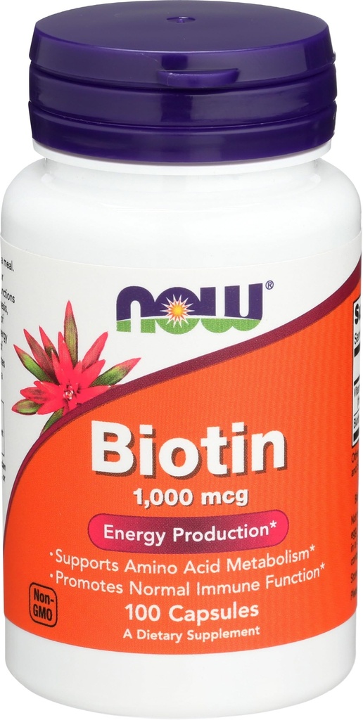 NOW Τρόφιμα Βιοτίνη 1000 MCG - 100 Κάψουλες