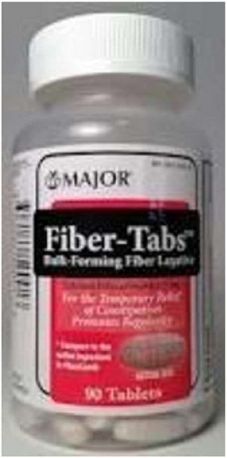 MAJOR Fiber- Tabs Δισκία 500 Mg - Δισκία Fiber για γυναίκες και άνδρες - Περιστασιακή Δυσκοιλιότητα Ανακούφιση για ενήλικες - 90 Δισκία - Συσκευασία των 6
