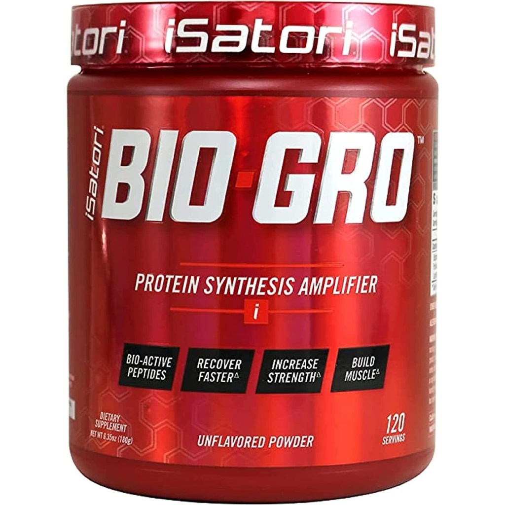 iSatori BIO-GRO Ενισχυτής πρωτεΐνης σύνθεσης, για την αποκατάσταση των μυών και την ανάπτυξη, ενισχυμένη διεγερτικό δωρεάν συμπλήρωμα προ-εργασίας & Κολοσσαίου με Bio-Active Peptides- Unflavored (120 εξυπηρετούν)