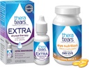 TheraTears 1200mg Omega 3 συμπλήρωμα για τη διατροφή των ματιών, οργανικό λιναρόσπορο Τριγλυκερίδια Fish Oil & VIT E,90 Count Eye Drops, Extra Dry Eye Therapy,15ml,0.5 FL oz