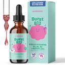 JoySpring Burst B12 σταγόνες - Βιταμίνη B Complex για τα παιδιά (2 fl oz) B2, B6, B5 + Methylcobalamin B12 συμπλήρωμα για την υποστήριξη της υγιούς ανάπτυξης και ανάπτυξης, Vegan B12, Ηλικίες 2-16+ 
