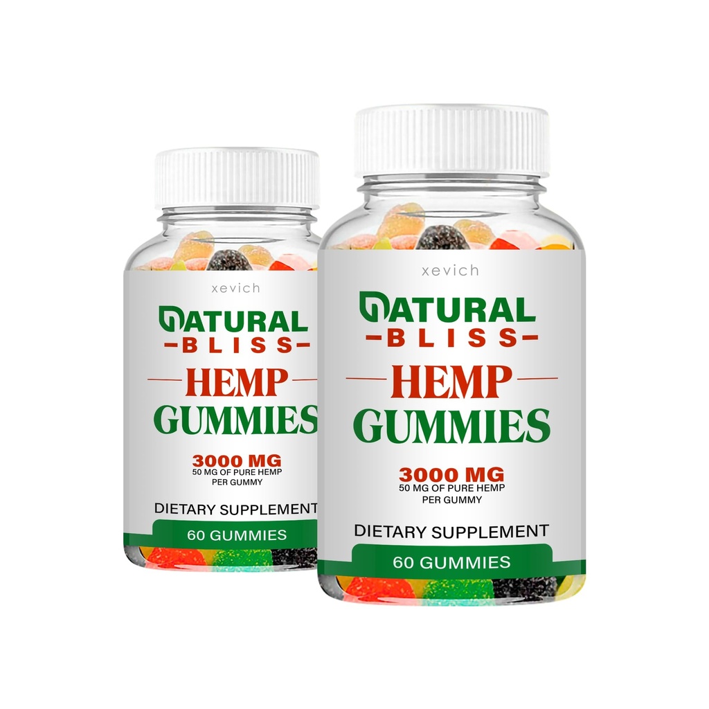 Φυσικό Bliss - Φυσικό Bliss Hemp Gummies (2 Pack, 120 Gummies)