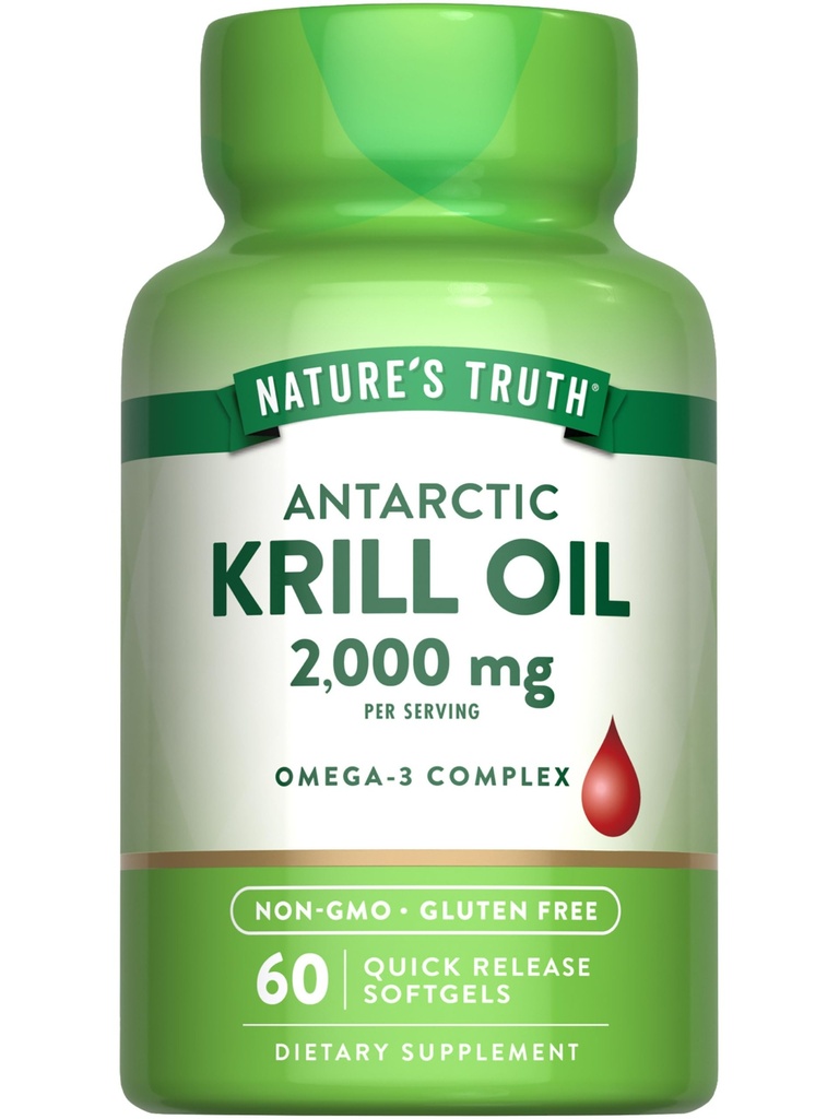 Nature's Truth Antarctic Krill Oil 2000mg Softgels 