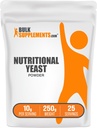 BulkSupplements.com Nutritional Yeast Powder - Superfood Supplement, with Essential B Vitamins, Nutritional Yeast Supplements - Vegan & Gluten Free, 10g per Serving, 250g (8,8 oz) (Pack of 1)