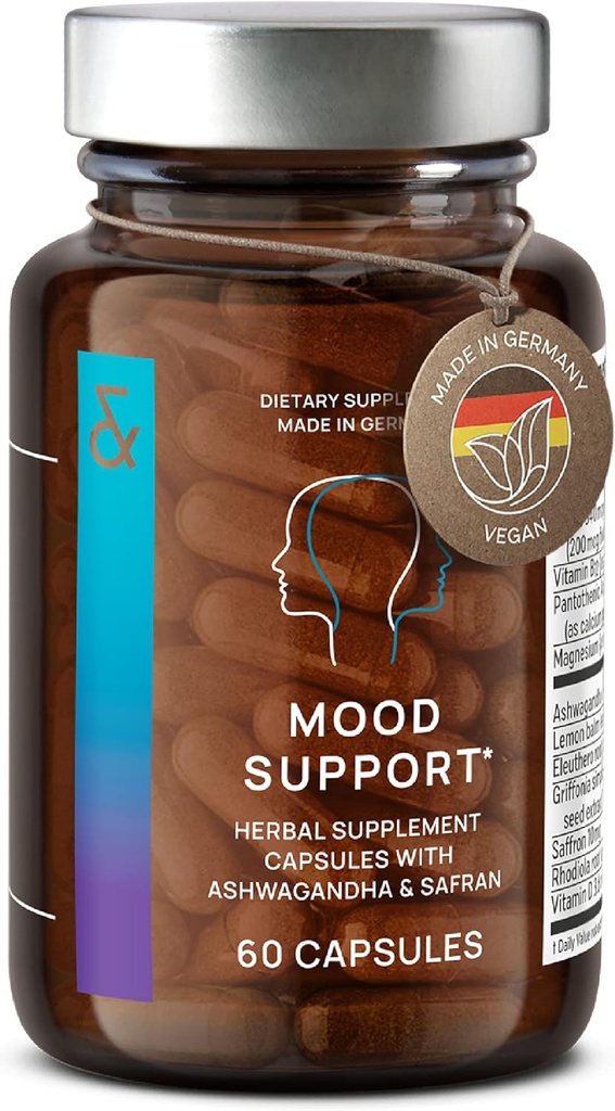 Συμπλήρωμα υποστήριξης CLAV Mood - με εκχύλισμα Ashwagandha + Saffron + 5-HTP Griffonia + Siberian Ginseng + Rhodiola rosea - 60 κάψουλες