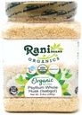 Rani Organics Psyllium Whole Husk Powder (Isabgol), Dietary Fiber Supplement, USDA Organic 9.8oz (280g) PET Jar ~ All Natural | Vegan | Gluten Friendly | Non-GMO | Indian Origin