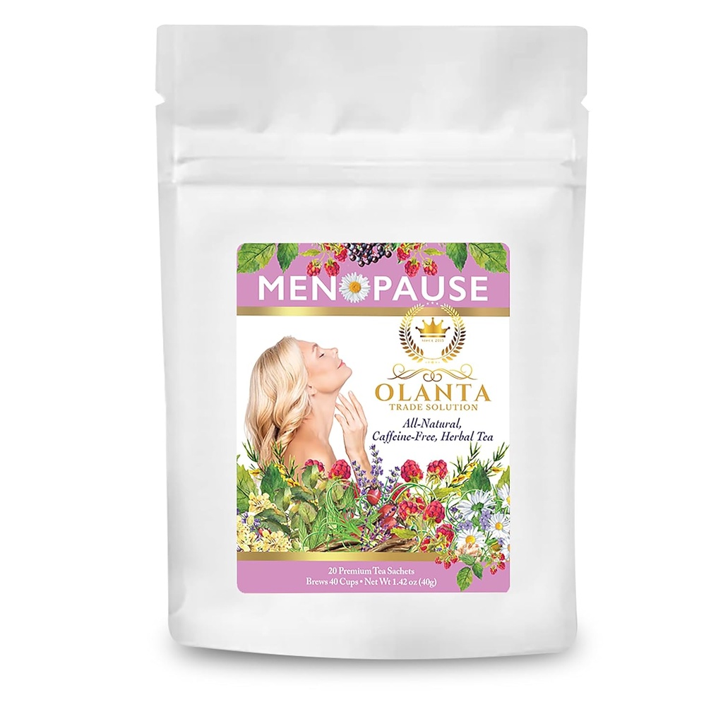 MENOPAUSE TEA - Φυτικό τσάι για τα συμπτώματα της εμμηνόπαυσης, All-Φυσικά συμπληρώματα για Εμμηνόπαυση Hot Flashes, Herbal εμμηνόπαυση λύση, εμμηνόπαυση βοήθεια - 20 Premium Τσάι Σακέτες